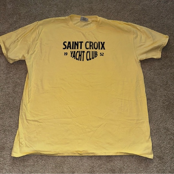 Techstyles Other - Vintage-Inspired Saint Croix Yacht Club T-Shirt | Yellow | Size XL